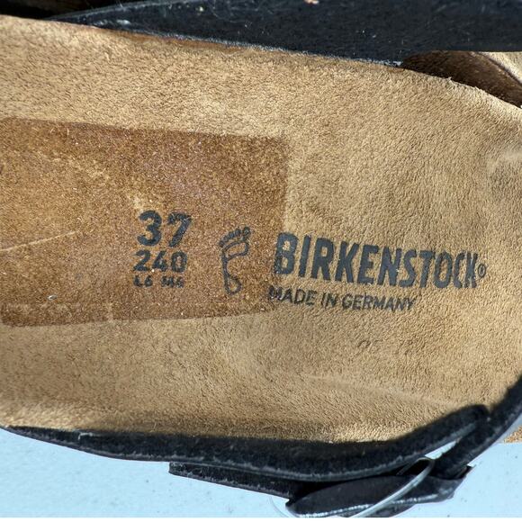 NWT Birkenstock Women's Gizeh Black Birko-Flor Thong Sandals Size 37 - Picture 8 of 11